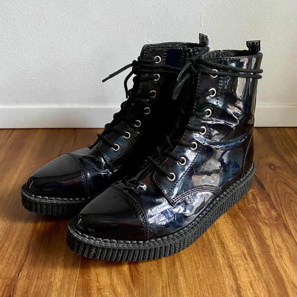 tuk Patent Leather Creeper Boots - Picture 10 of 10